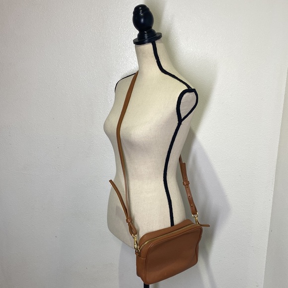 Quince Bags Quince Tan Cognac Genuine Leather Camera Bag Crossbody
